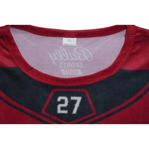 Mike Trout #27 Anaheim Angels x Anaheim Ducks Crossover Jersey – XL – Red - Picture 2 of 3